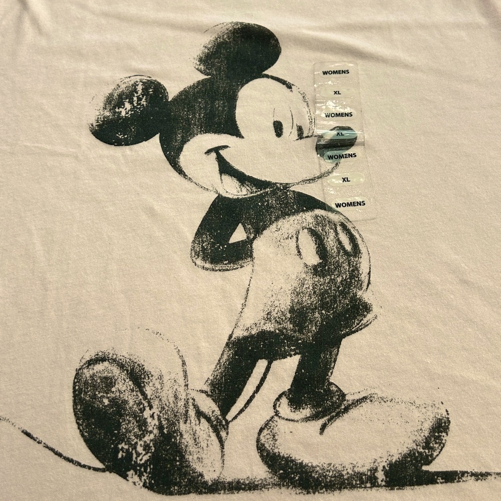 Disney Mickey Mouse Women’s Pale Pink T-shirt. NEW with tag.
